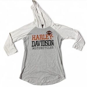 Harley-Davidson Quarter Sleeve Hooded Shirt